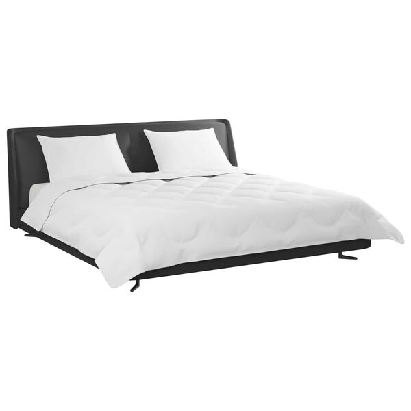 vidaXL Duntäcke med kudde 3 pcs Vit Mikrofiber