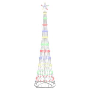 vidaXL LED Julgran Flerf&auml;rgsdesign 51 x 51 x 190 cm Metall