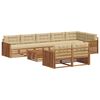 vidaXL Utomhussoffset med kudde 9 pcs Naturlig och Beige