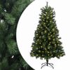 vidaXL Plast Hingad Julgran 150 cm 150 LED-lampor Varmvit