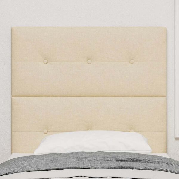 vidaXL Huvudgavel med huvudgavel Kr&auml;m 90 cm Konstl&auml;der