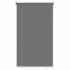 vidaXL Utomhus Rullgardin 90% UV Block Ljusgr&aring; 80 x 140 cm HDPE