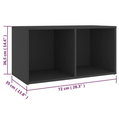 vidaXL TV-skåp 2 st grå 72x35x36,5 cm konstruerat trä