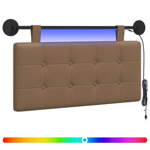 vidaXL H&auml;ngande s&auml;nggavel Med LED-lampa Cappuccino Konstl&auml;der