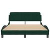 vidaXL Bed Frame "Dover" Dark Green 140x200 cm Velvet