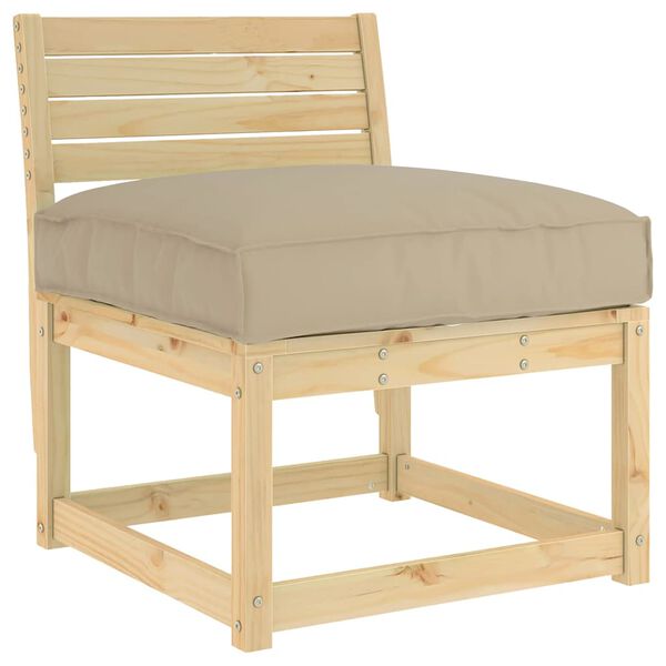 vidaXL Kudde Taupe 70 x 70 x 12 cm Oxford Tyg