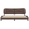 vidaXL Bed Frame without Mattress "Hvar" Brown 200x200 cm Faux Leather