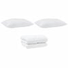 vidaXL Duntäcke med Kuddar 3 pcs Vit Mikrofiber och Dunfjäder
