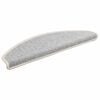 vidaXL Trappmattor 15 st 65x21x4 cm silver halvrunda stora