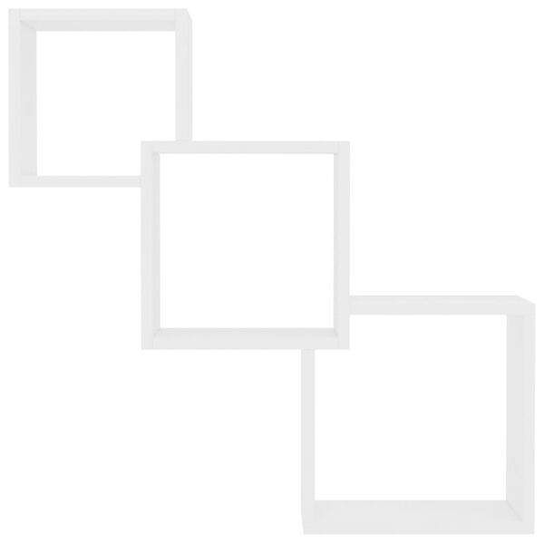 vidaXL Kubhyllor vit 68x15x68 cm konstruerat trä