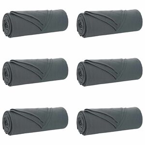 vidaXL Filtar 6 st M&ouml;rkgr&aring; 280 x 210 cm 4.88 kg Fleece