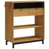 vidaXL Barbord FLAM 92x45x110 cm massiv furu