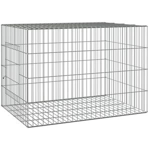 vidaXL Kaninhage 78x54x54 cm galvaniserat j&auml;rn