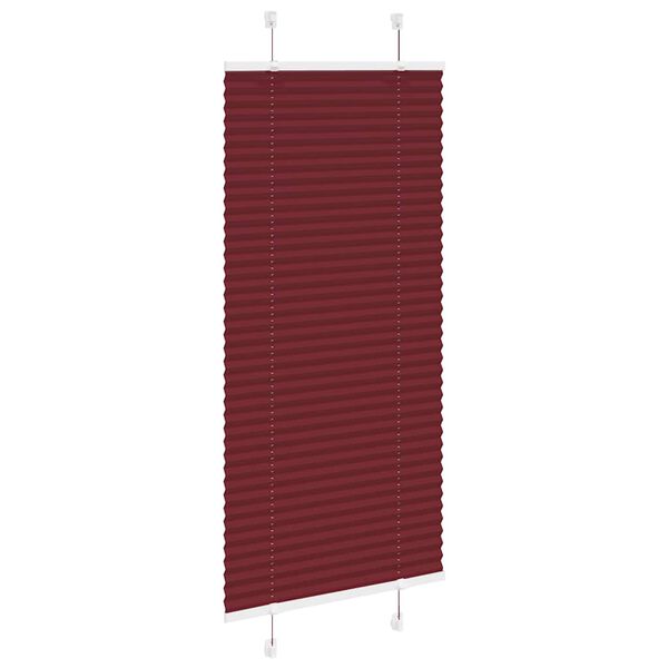 vidaXL Plisserad persienn Bordeaux r&ouml;d 60x150 cm tyg bredd 59,4 cm