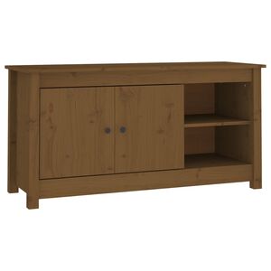 vidaXL Tv-b&auml;nk honungsbrun 103x36,5x52 cm massiv furu