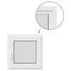 vidaXL K&auml;llarf&ouml;nster inre f&auml;rg vit RISOR 55 x 55 cm PVC och klart glas