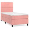 vidaXL Rams&auml;ng med madrass rosa 80x200 cm sammet