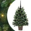 vidaXL Konstgjord julgran med 150 LED-lampor Gr&ouml;n 75 cm PE och PVC