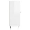 vidaXL Skåp vit högglans 34,5x34x90 cm konstruerat trä