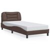 vidaXL Bed Frame without Mattress "Hvar" Brown 90x200 cm Faux Leather
