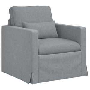 vidaXL Soffa Ljusgr&aring; 78 x 78 x 80 cm tyg
