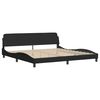 vidaXL Bed Frame without Mattress "Hanko" Black 200x200cm Fabric