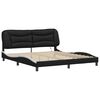 vidaXL Bed Frame with LED without Mattress "Hvar" Black and White 180x200 cm