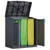 Keter Källsorteringsskåp Moby Compact Recycling System grafitgrå 100cm