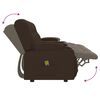 vidaXL Massagefåtölj med kopphållare 4-sits brun konstläder