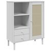 vidaXL H&ouml;gsk&aring;p SENJA rottinglook vit 90x40x112 cm massiv furu
