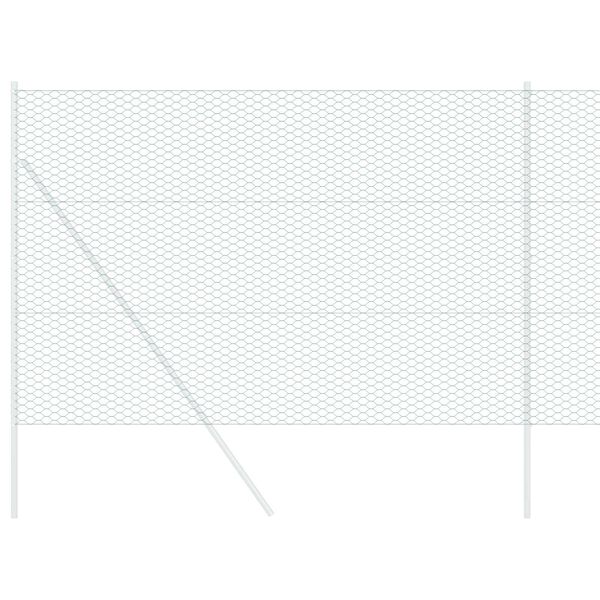 vidaXL Hexagonstängsel Grön 1.6 x 50 m Stål
