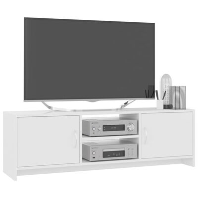 vidaXL Tv-bänk vit högglans 120x30x37,5 cm konstruerat trä