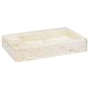 vidaXL Handfat gr&auml;ddvit 58x39x10 cm marmor