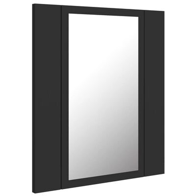vidaXL Spegelskåp med LED grå 40x12x45 cm