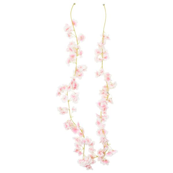 vidaXL Julkransar med blommor 6 st ljusrosa 180 cm