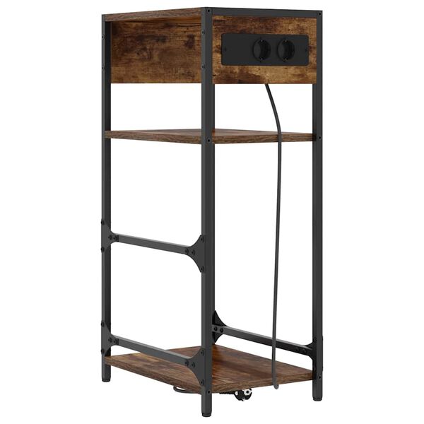 vidaXL Nattduksbord R&ouml;kt ek 40 x 27 x 76 cm Konstruerat tr&auml;