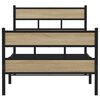 vidaXL S&auml;ngram utan madrass metall sonoma-ek 90x190 cm