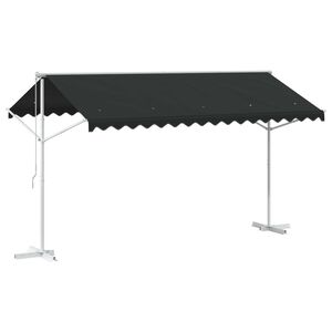 vidaXL Frist&aring;ende markis 4 &times; 3 m Polyester Antracit