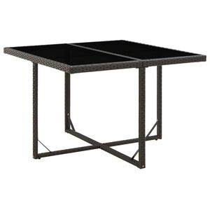 vidaXL Tr&auml;dg&aring;rdsbord svart 109x107x74 cm konstrotting och glas