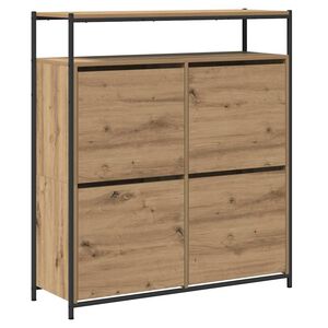 vidaXL Skosk&aring;p 100 x 34 x 112 cm Konstruerat tr&auml; Artisan-ek