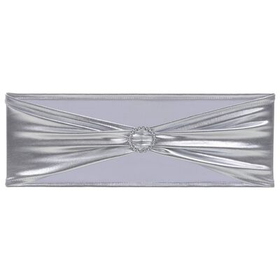 vidaXL 25 st stolsband stretch diamantspänne silver