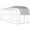 vidaXL H&ouml;nshus mot V&auml;gg Silver 600 x 200 x 215 cm Galvaniserat st&aring;l