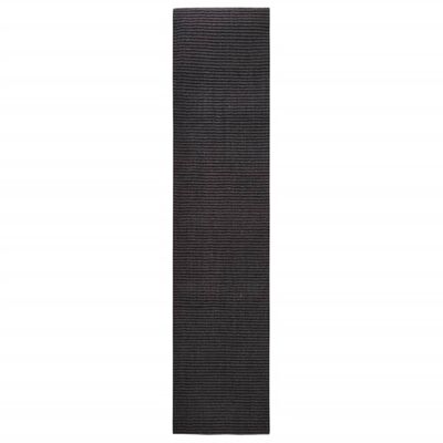 vidaXL Sisalmatta för klösstolpe svart 80x350 cm