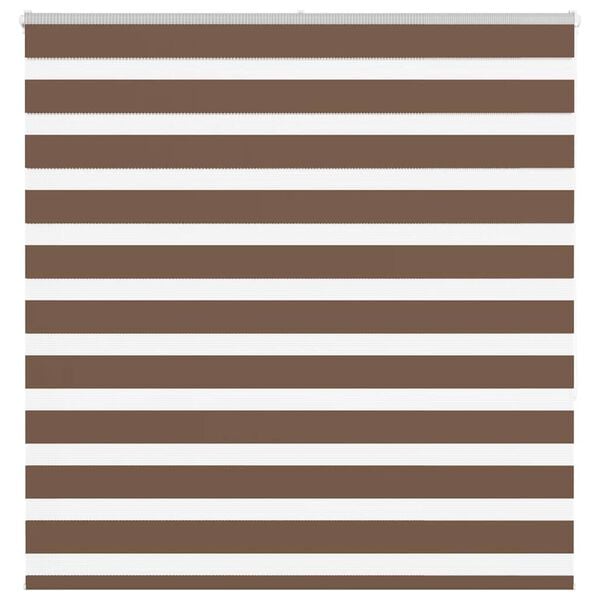 vidaXL Rullgardin zebra brun 145x150 cm tyg bredd 140,9 cm polyester