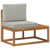 vidaXL Modulsoffa utomhus Naturf&auml;rg 91 x 63 x 73 cm Massivt Akaciatr&auml;