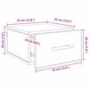 vidaXL Nattduksbord Svart ek 35 x 35 x 20 cm Konstruerat tr&auml;