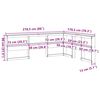 vidaXL Bokhylla s&auml;nggavel L-formad 160 cm massiv furu