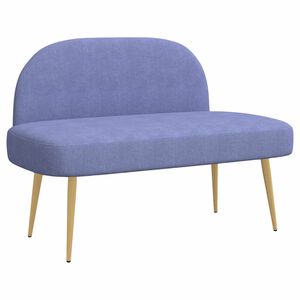vidaXL Kl&auml;dd b&auml;nk med ryggst&ouml;d Jeansbl&aring; 110 x 60 x 76 cm