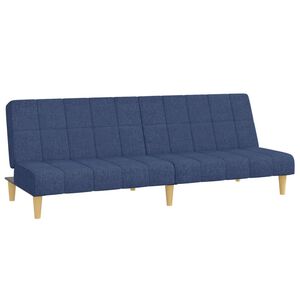 vidaXL B&auml;ddsoffa 2-sits bl&aring; tyg