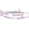 vidaXL S&auml;ngram utan madrass 137x190 cm massiv furu full